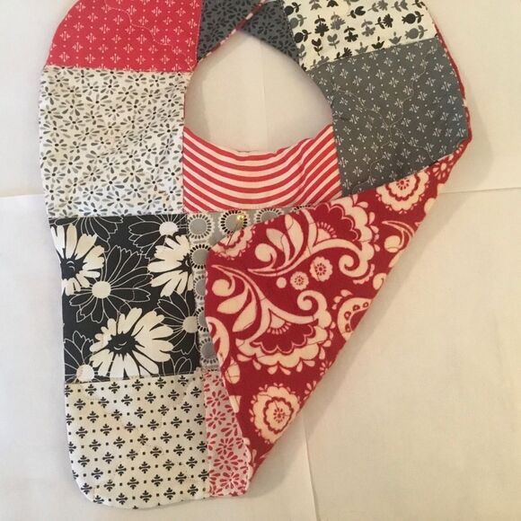 Handmade Quilted Reversible Baby Bib 3/$25 - Picture 3 of 5